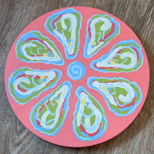 Coastal Coral Oyster Plate