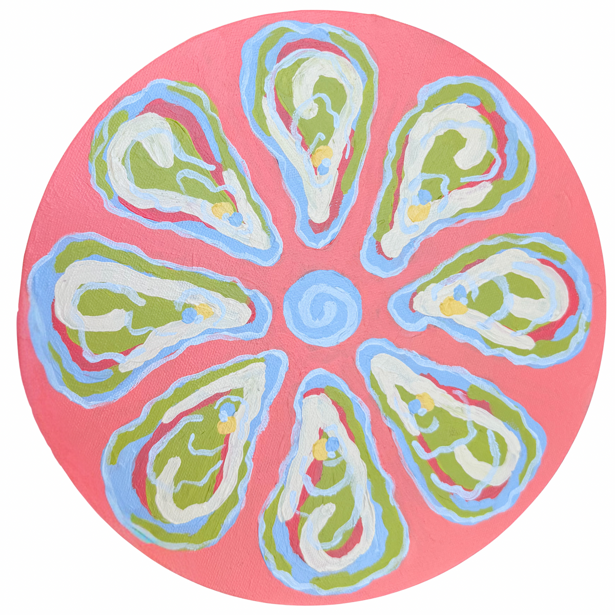 Coastal Coral Oyster Plate