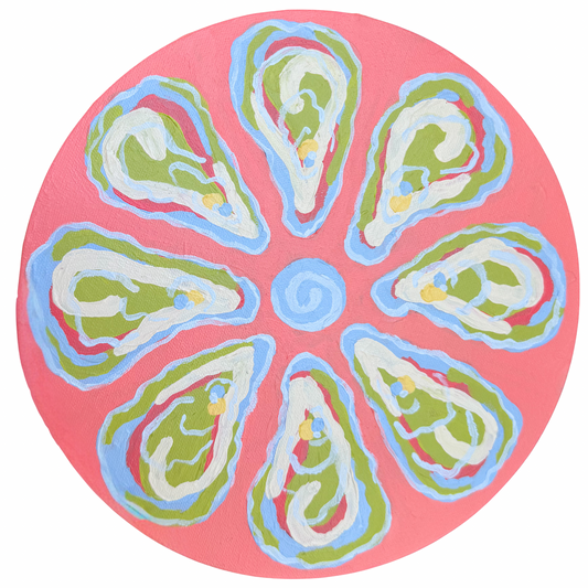 Coastal Coral Oyster Plate